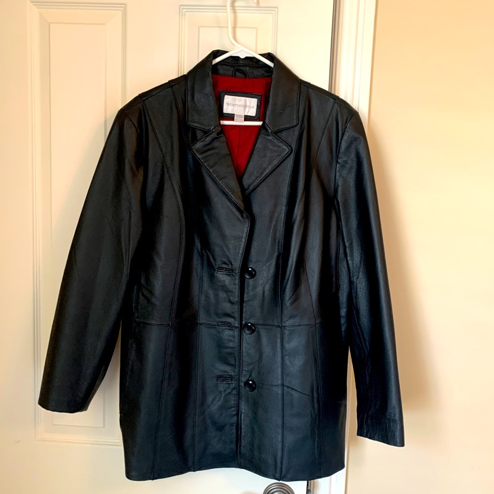 Black Leather Jacket-Fully Lined - image 1